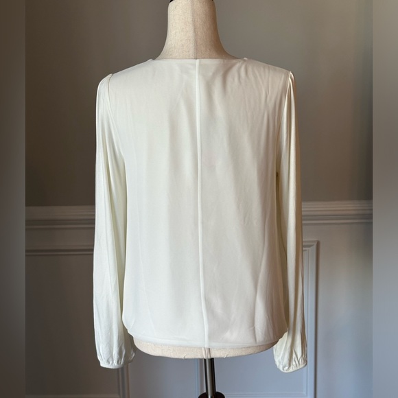 Boden White Tori Silver Embroidered Metallic Star Long Sleeve Top size 6 NWT - Picture 4 of 13